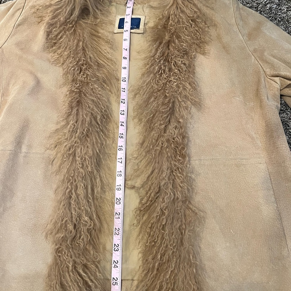 Venezia Tan suede Jacket - Picture 6 of 8